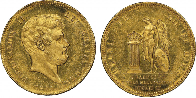 Ferdinando II di Borbone, 1830-1859
15 Ducati, Napoli, 1852, AU 18.93 g. Ref : M...