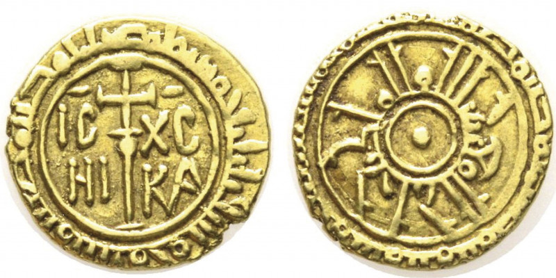 Palermo
Ruggero II 1130-1154
Tarì, AU 0.94 g. 
Ref : MIR 431, Spahr 63; cf. MEC ...
