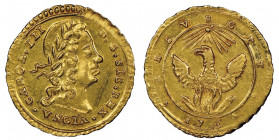 Carlo III 1720-1734
Oncia, Palermo, 1734, AU 4.39 g.
Ref : MIR 514/2 (R), Sp. 51 , Fr. 885
Conservation : Superbe