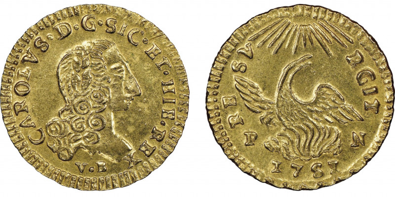 Carlo di Borbone 1734-1759
Oncia, Palermo, 1751, AU 4.38 g.
Ref : MIR 567/3, Fr....