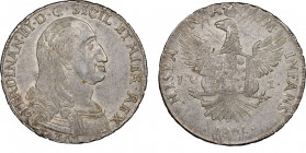 Emissioni a nome di Ferdinando III 1799-1810
12 Tari, Palermo, 1801, AG 27.20 g.
Ref : MIR 639/3, Sp. 129/130
Conservation : NGC MS 61