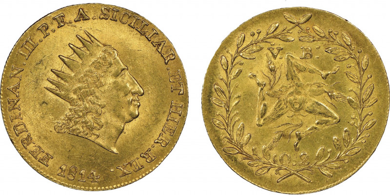 Emissioni col titolo di Ferdinandus III PFA (Pius Felix Augustus) 1814-1816
Dopp...