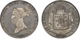 Maria Luigia 1815-1847
5 Lire, Parma, 1815, AG 25 g.
Ref : MIR 1093/1, G. IT 40
Conservation : NGC MS 62. Superbe Exemplaire