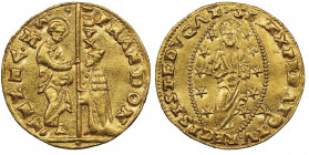 Francesco Donà 1545-1553
Zecchino, AU 3.49 g.
Ref : Paolucci 1 (R1), Fr. 1250
Conservation : NGC MS 63. Rare