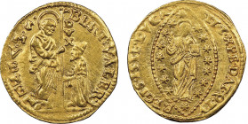 Bertucci Valier 1656-58
Zecchino, ND, AU 3.47 g.
Ref : Paolucci 1 (R1), Fr. 1326
Conservation : NGC MS 62. Rare