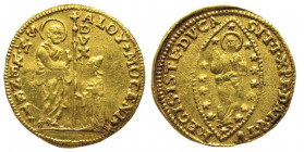 Alvise II Mocenigo 1700-1709
Zecchino, AU 3.49 g.
Ref : Paolucci 1, Fr. 1358
Conservation : Superbe