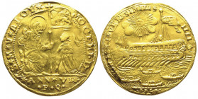 Alvise III Mocenigo 1722-1732
Osella da 4 Zecchini Anno VI (1727), AU 14 g. 
Ref : CNI 82, Paolucci 385, Bellesia-273 (R4), Gamberini-1374
Conservatio...