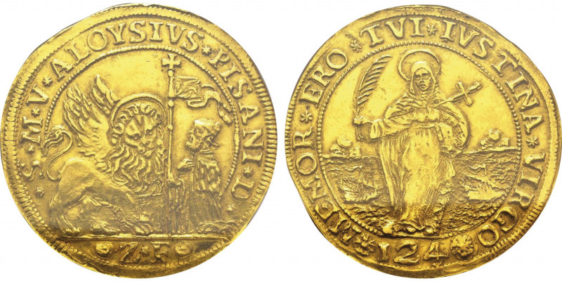 Alvise Pisani 1735-1741
Multiplo da 12 Zecchini, AU 41.90 g.
Ref : Paolucci 3(R6...