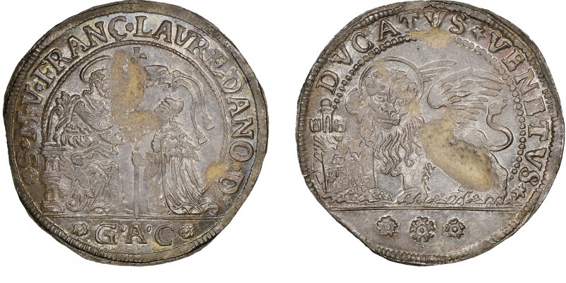 Francesco Loredan 1752-1762
Ducato, ND, AG 25,40 g.
Ref : Paolucci 19, Dav. 1551...