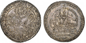 Ludovico Manin 1789-1797
Osella di Murano, 1791, AG 9,80 g. Ref : Paolucci 610
Conservation : NGC MS 63.
Le plus beau gradé
