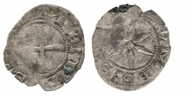 Amedeo V 1285-1323
Denaro Piccolo (del Grosso senza piume), Chambéry per delibera e San Sinforiano per battitura, Mi 0.59 g.
Ref : Cud. 65e (R8), MIR ...