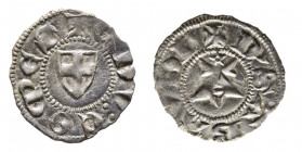 Edoardo 1323-1329
Viennese con A, III Tipo, San Sinforiano, Mi 0.5 g.
Ref : Cud. 80 (R6), MIR 55, Sim. 4, Biaggi 48, 
Conservation : Superbe. Rarissim...