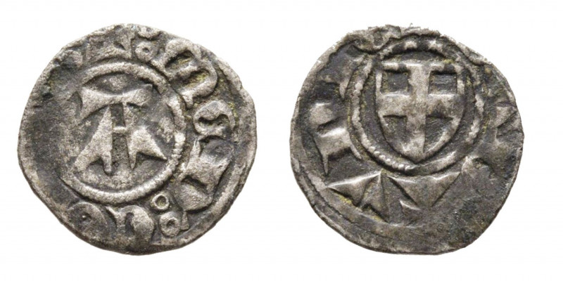 Amedeo VI 1343-1383
Obol, I Tipo, Pinerolo, Mi 0.5 g.
Ref : Cud. 141b (R9), MIR ...