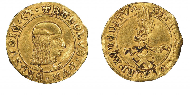 Carlo I il Guerriero, Duca di Savoia 1482-1490
Ducato d'oro, II tipo, Torino, ND...