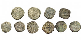 Carlo Emanuele I 1580-1630
lot de 5 monnaies :
- Grossetto, I Tipo, Mi 2.15 g. Cud. 766 (R), MIR 671, Sim 77, Biaggi 565. TB
- Grossetto Nuovo con il ...