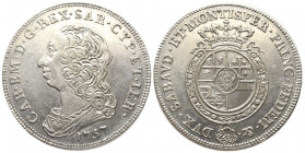 Carlo Emanuele III Secondo Periodo 1755-1773
Scudo Nuovo da 6 lire, Torino, 1757, AG 35.07 g.
Ref : Cud. 1056c (R), MIR 946c, Sim. 33/3, Biaggi 811c
C...
