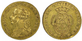 Vittorio Amedo III 1773-1796
Monetazione per la Sardegna
Carlino sardo da 5 doppiette, 1773, AU 16.03 g.
Ref : Cud. 1109 a (R9), MIR 999a, Sim.21, Bia...