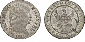 Vittorio Emanuele I 1802-1821
2.6 Soldi, Torino, 1815 L, Mi
Ref : Cud. 1133b (R)(MIR 1023) , Pag. 18-19
Conservation : NGC MS 64. FDC. Top Pop: le plu...