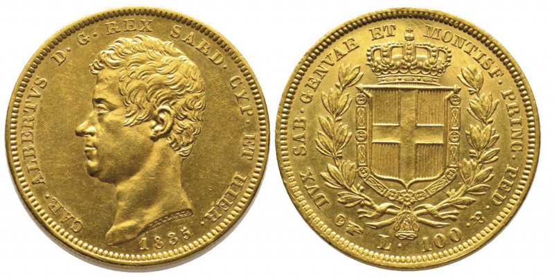 Carlo Alberto 1831-1849
100 lire, Torino, 1835 (P), AU 32.25 g.
Ref : Cud. 1154g...