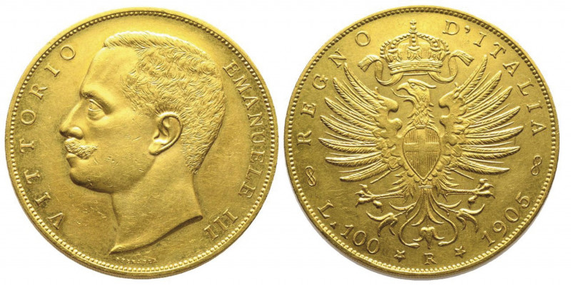 Vittorio Emanuele III 1900-1943
100 lire, Roma, 1905 R, AU 32.25 g.
Ref : Cud. 1...