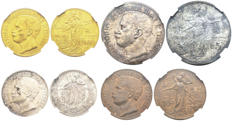 Vittorio Emanuele III 1900-1943
Serie del 1911 "Regno d'Italia - Serie Cinquante...