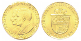 25 Francs, 1956, AU 5.64 g. 900‰
Ref : Y#15, Fr.21
Conservation : PCGS MS 65
Quantité : 17000 exemplaires. Rare