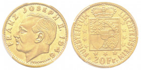 20 Francs, Berne, 1946 B, AU 6.45 g. 900‰
Ref : Fr.17
Conservation : PCGS MS 65
