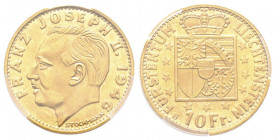 10 francs 1946 B, Berne, AU 3.22 g.
Ref : KM#Y13
Conservation : PCGS MS 65