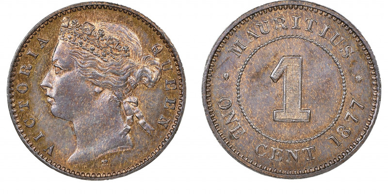 île Maurice / Mauritius 
Commonwealth 
Victoria, 1837-1901
Specimen Cent, 1877 H...
