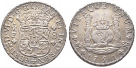 Ferdinand VI 1746-1759
8 Reales, Mexico City, 1751-Mo MF, AG 26.67 g.
Ref : KM#104.1
Conservation : TTB