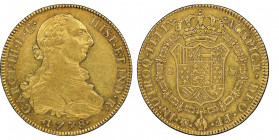 Mexico Carlos III 1759-1788 
8 Escudos, 1778 Mo, AU 
Ref : Cal. 2007, KM#156.2
Conservation : NGC AU 53