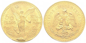Mexico 50 Pesos, 1923, AU 41.66 g. 900‰
Ref : KM#481, Fr.172
Conservation : PCGS MS63