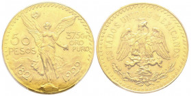 Mexico 50 Pesos, 1929, AU 41.66 g. 900‰
Ref : Fr. 173, KM#482
Conservation : PCGS MS63