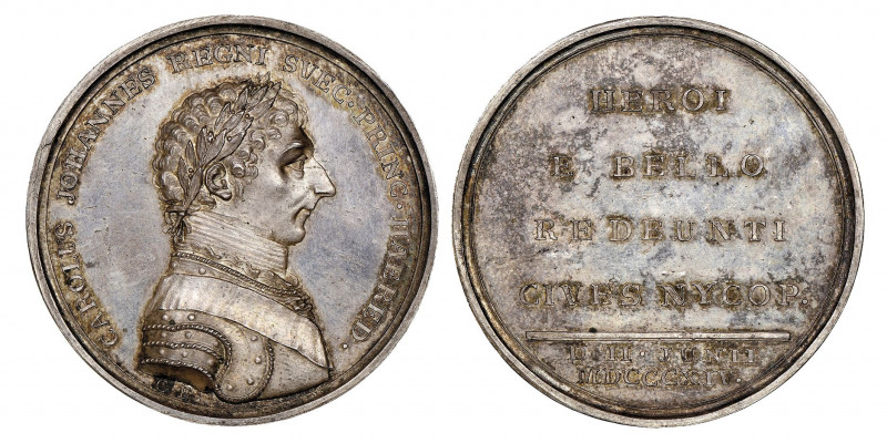 Sweden Carl XIV 1818–1844
Médaille en argent, 1814, Nykoping soldiers return, AG...