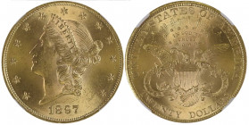 20 Dollars, Philadelphia, 1897, AU 33.43 g.
Ref : Fr. 175, KM#74.2
Conservation : NGC MS 64