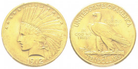 10 Dollars, Philadephia, 1912, AU 16.71g.
Ref : Fr. 166, KM#130
Conservation : PCGS MS 62