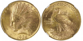 10 Dollars, Philadephia, 1926, AU 16.71g.
Ref : Fr. 166, KM#130
Conservation : NGC MS63