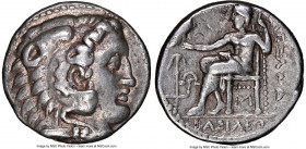MACEDONIAN KINGDOM. Alexander III the Great (336-323 BC). AR tetradrachm (26mm, 1h). NGC Choice Fine. Posthumous issue of Aradus (Babylon II mint), un...
