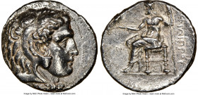 MACEDONIAN KINGDOM. Philip III Arrhidaeus (323-317 BC). AR tetradrachm (27mm, 12h). NGC XF. Sidon, dated Regnal Year 13 of Abdalonymos (321/20 BC). He...