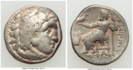 MACEDONIAN KINGDOM. Philip III Arrhidaeus (323-317 BC). AR drachm (17mm, 4.15 gm, 12h). About Fine. Colophon, ca. 323-319 BC. Head of Heracles right, ...
