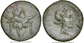 PHOCIS. Elateia. Ca. 2nd century BC. AE (17mm, 4.52 gm, 5h). NGC AU. Federal Coinage. EΛ, head of bull facing, fillets hanging from ears / ΦΩKEΩN, lau...
