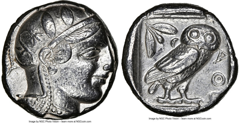 ATTICA. Athens. Ca. 455-440 BC. AR tetradrachm (24mm, 17.15 gm, 1h). NGC Choice ...