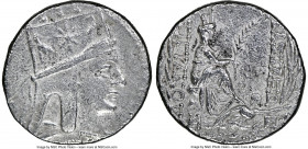 ARMENIAN KINGDOM. Tigranes II the Great (95-56 BC). AR tetradrachm (27mm, 15.20 gm, 12h). NGC AU 5/5 - 2/5. Tigranocerta, ca. 80-68 BC. Diademed and d...