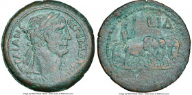 EGYPT. Alexandria. Trajan (AD 98-117). AE drachm (34mm, 23.69 gm, 12h). NGC Choice VF. Dated Regnal Year 14 (AD 110/11). AVT TPAIAN C-ЄB ΓERM ΔAKIK, l...
