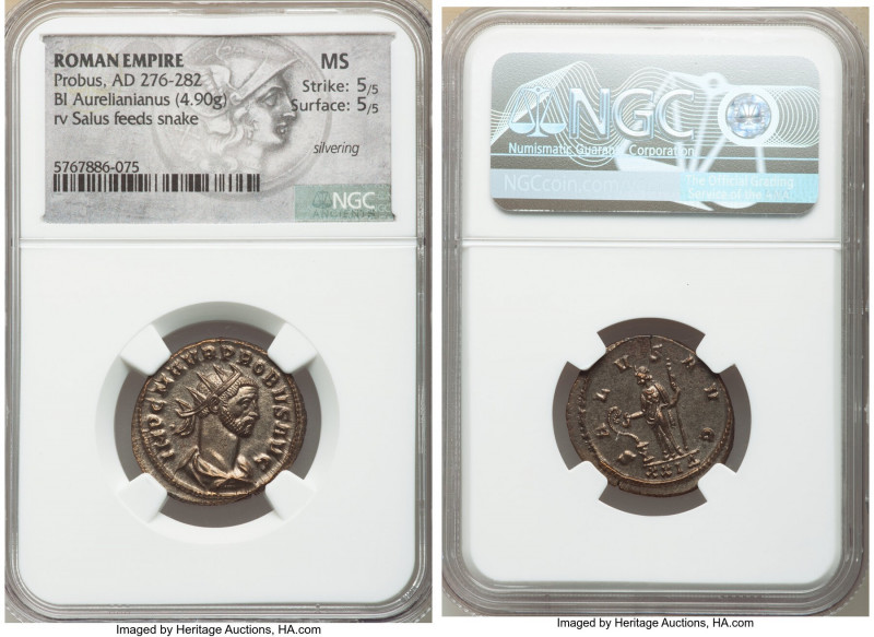 Probus (AD 276-282). BI antoninianus (24mm, 4.90 gm, 11h). NGC MS 5/5 - 5/5, Sil...