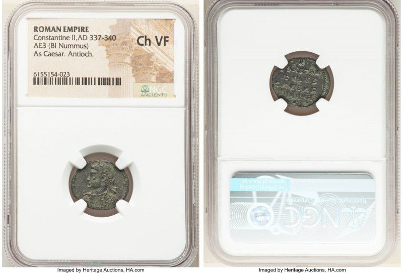 Constantine II, as Caesar (AD 337-340). AE3 or BI nummus (18mm, 6h). NGC Choice ...