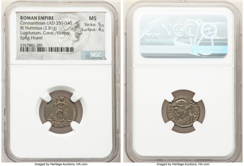 Constantinople Commemorative (ca. AD 330-340). AE3 or BI nummus (17mm,2.81gm 11h...