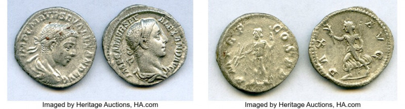 ANCIENT LOTS. Roman Imperial. Severus Alexander (AD 222-235). Lot of two (2) AR ...