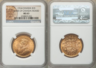 George V gold 10 Dollars 1914 MS63 NGC, Ottawa mint, KM27. AGW 0.4837 oz. Ex. Bank of Canada Hoard

HID09801242017

© 2020 Heritage Auctions | All...