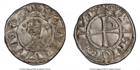 Principality of Antioch. Bohemond III 3-Piece Lot of Certified Deniers ND (1163-1201) PCGS, Antioch mint. 18mm. Includes (1) AU58, (1) AU55 and (1) AU...